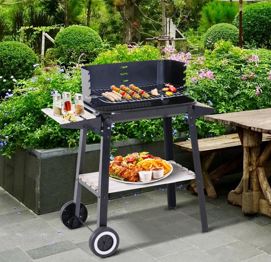 Charcoal BBQ Grill Trolley