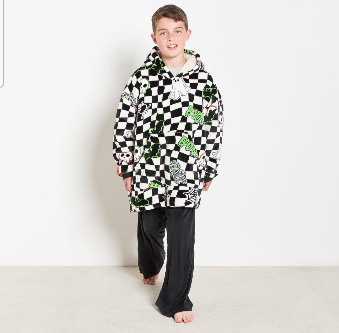 Kids Halloween Hoodie Blanket