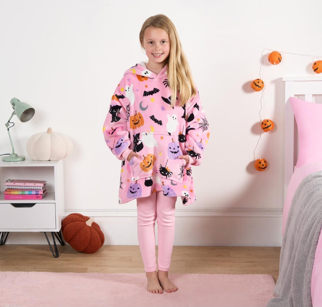 Kids Halloween Hoodie Blanket