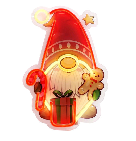 Christmas Santa Gnome LED Neon Sign