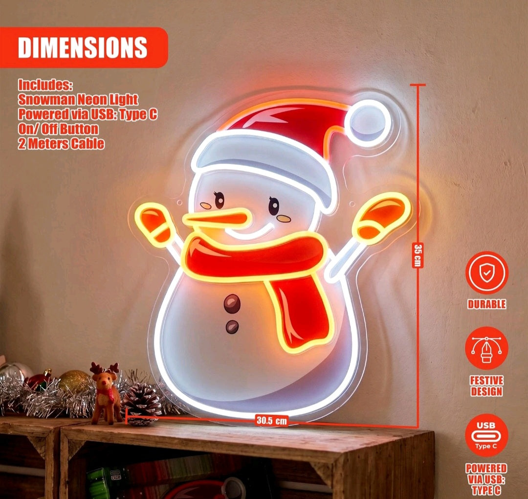 Christmas Snowman LED Neon Sign