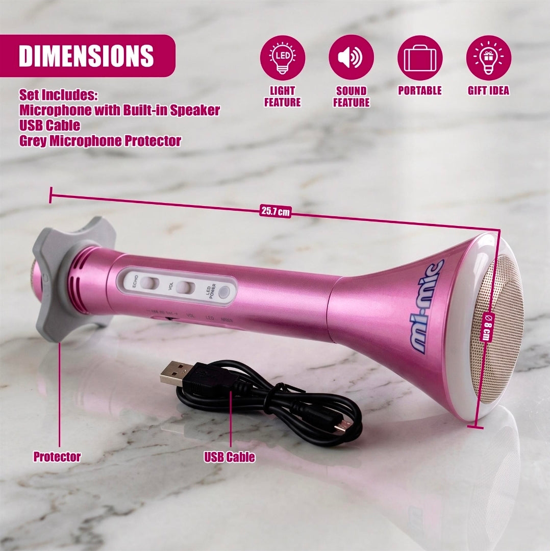 2-in-1 Kids Karaoke Microphones & Wireless Bluetooth Speakers for Singing