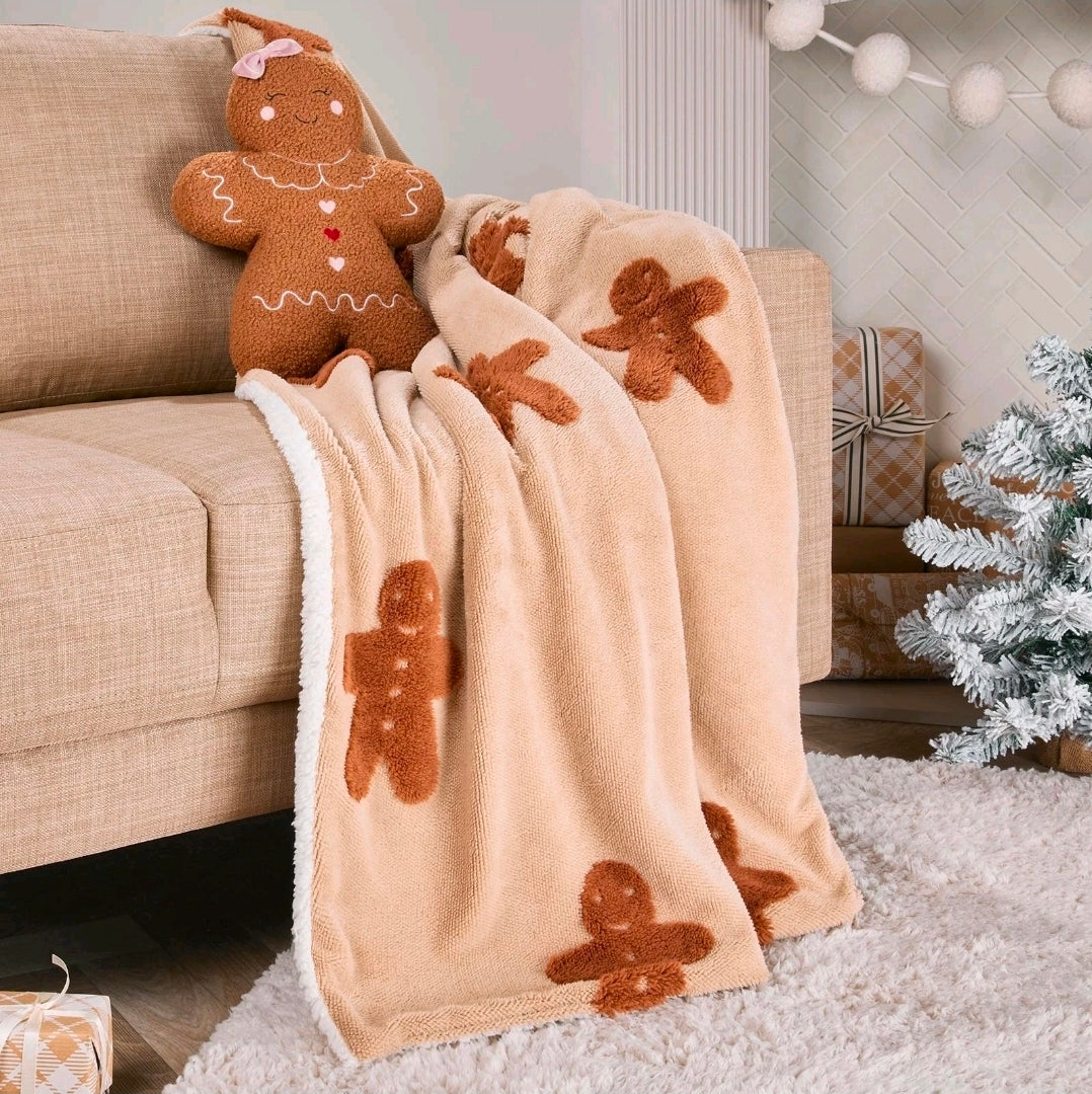Tufted Gingerbread Throw
