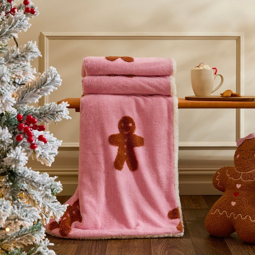 Tufted Gingerbread Throw