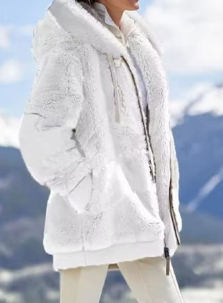 Oversized Ladies Plush Warm Hoodie