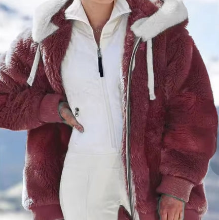Oversized Ladies Plush Warm Hoodie