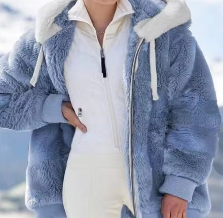 Oversized Ladies Plush Warm Hoodie