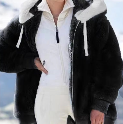 Oversized Ladies Plush Warm Hoodie