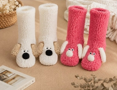 2 Pairs Cute Droopy Ear Puppy Socks