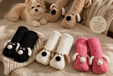 2 Pairs Cute Droopy Ear Puppy Socks