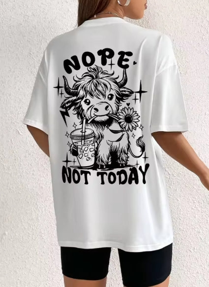 Doodle Cow Moody Not Today Tshirt