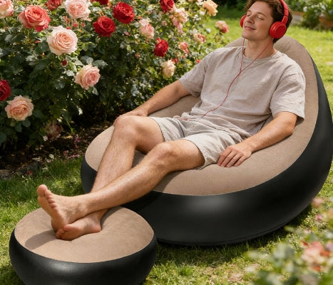 Inflatable Chair With Foot Stool