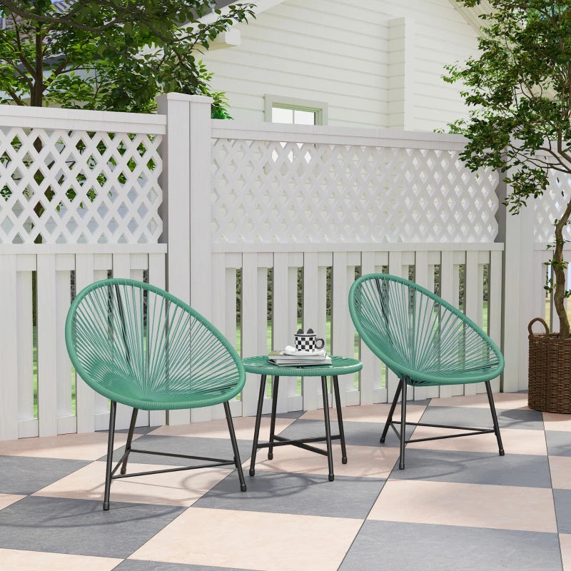 Rattan Bistro Set with Acapulco Chairs