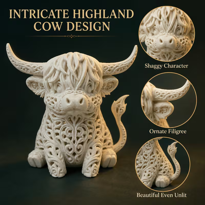Highland Cow Lampshade