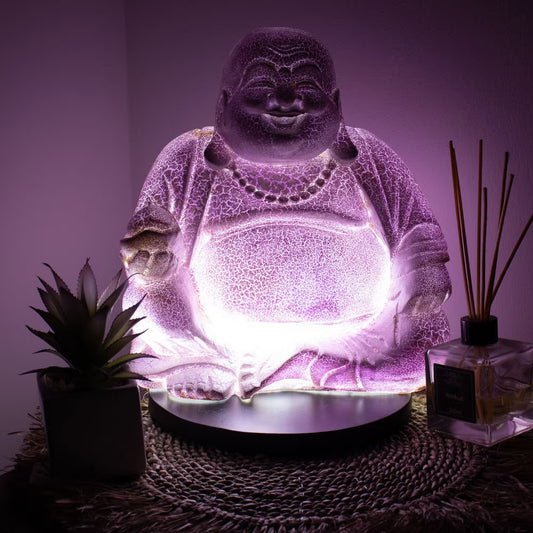 Laughing Buddha Lamp Dragonfruit - Round Stand