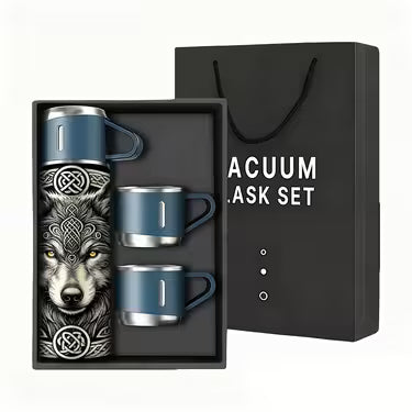 16oz Viking Wolf Stainless Steel Vacuum Insulated Cup Set