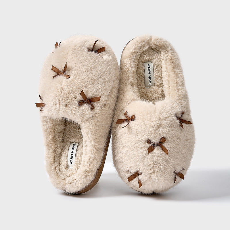 Women's Cute Butterfly Bow Home Slippers