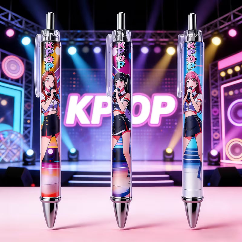 3pcs K-POP Themed Creative Ballpoint Pen Set