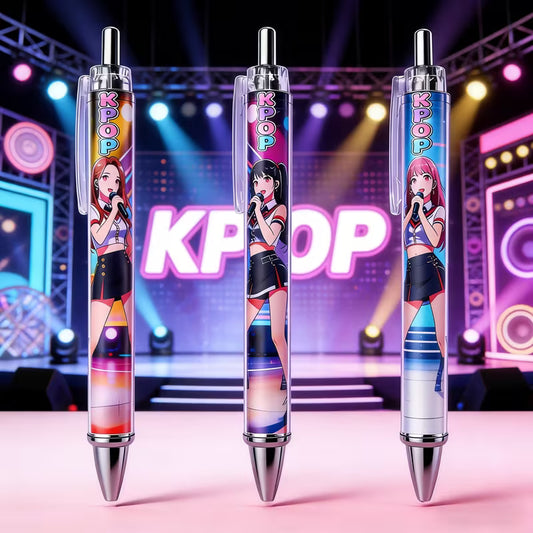 3pcs K-POP Themed Creative Ballpoint Pen Set
