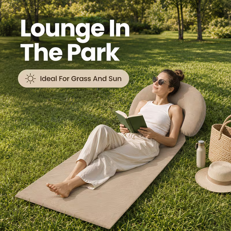 Inflatable Beach Mat Lounge Chair with Pillow