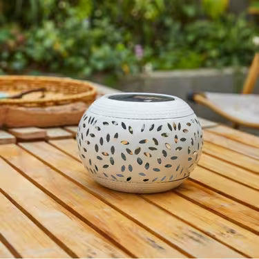 Solar-Powered Leaf Projection Lantern