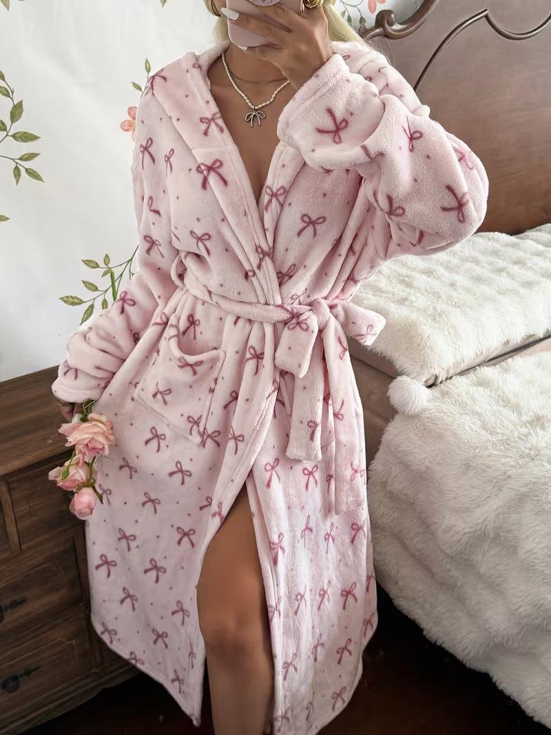 Autumn/Winter Style Bow Robe