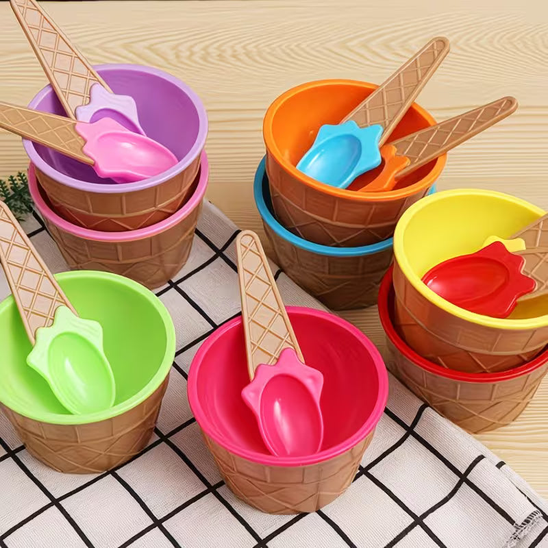 10 PC Ice Cream Bowl Set