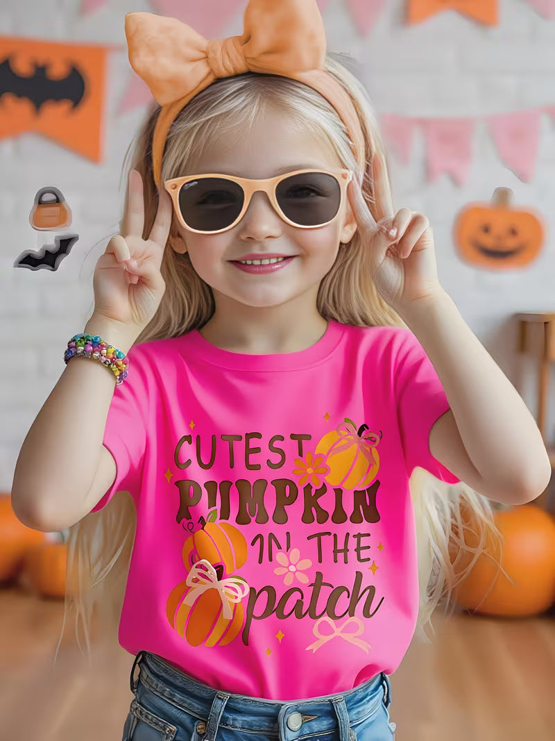 Halloween Themed Girls' Short-Sleeve T-Shirt