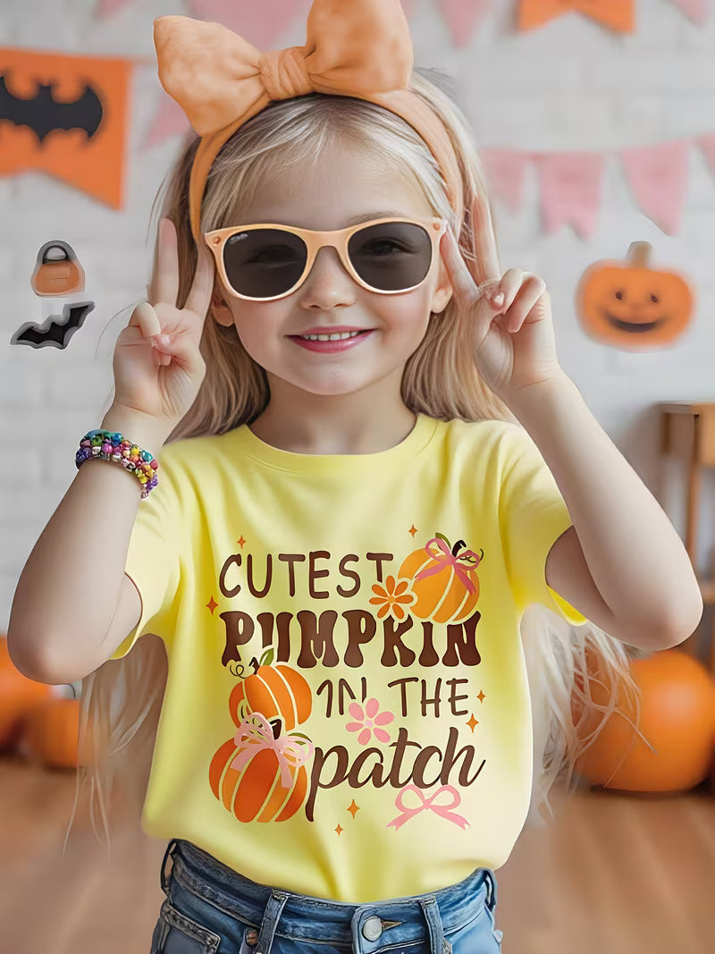 Halloween Themed Girls' Short-Sleeve T-Shirt
