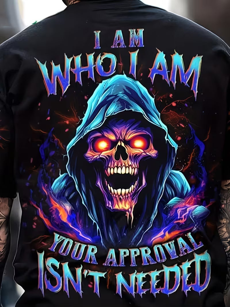Mens Day of the Dead Theme Fun Printed T-shirt