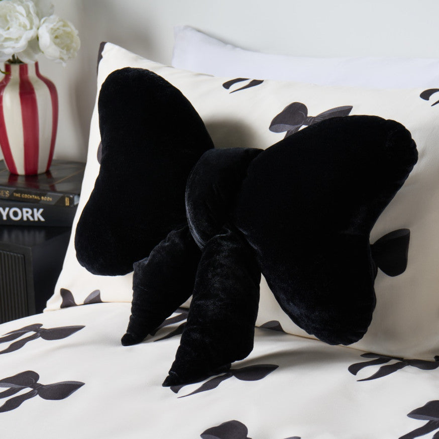 Velvet Bow Shaped Cushion