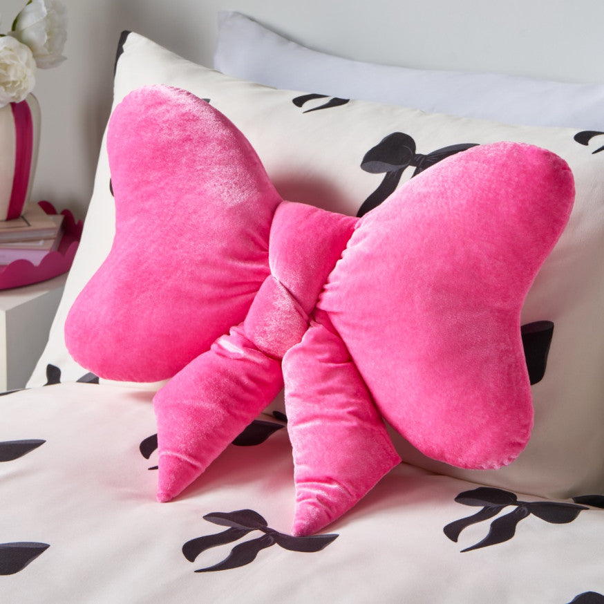 Velvet Bow Shaped Cushion