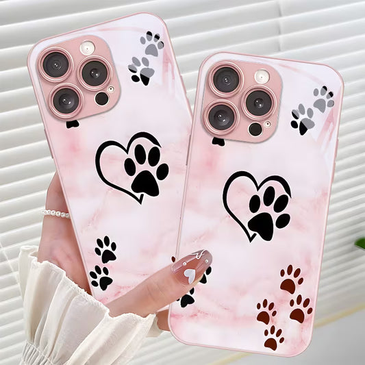 Heart Paw Print Pattern Phone Case