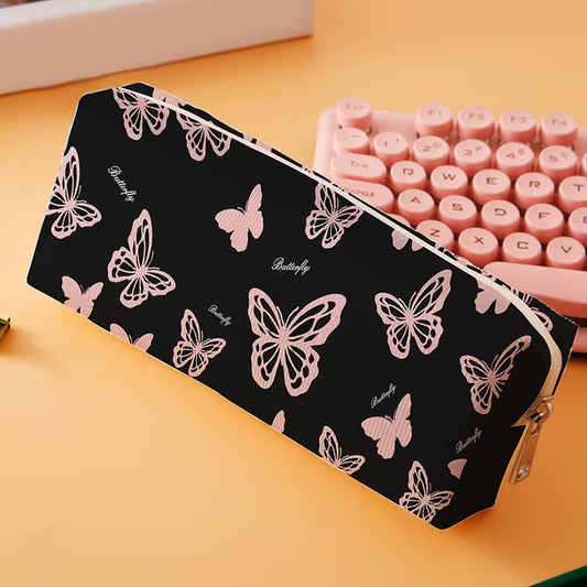 Velvet Butterfly Pencil Case