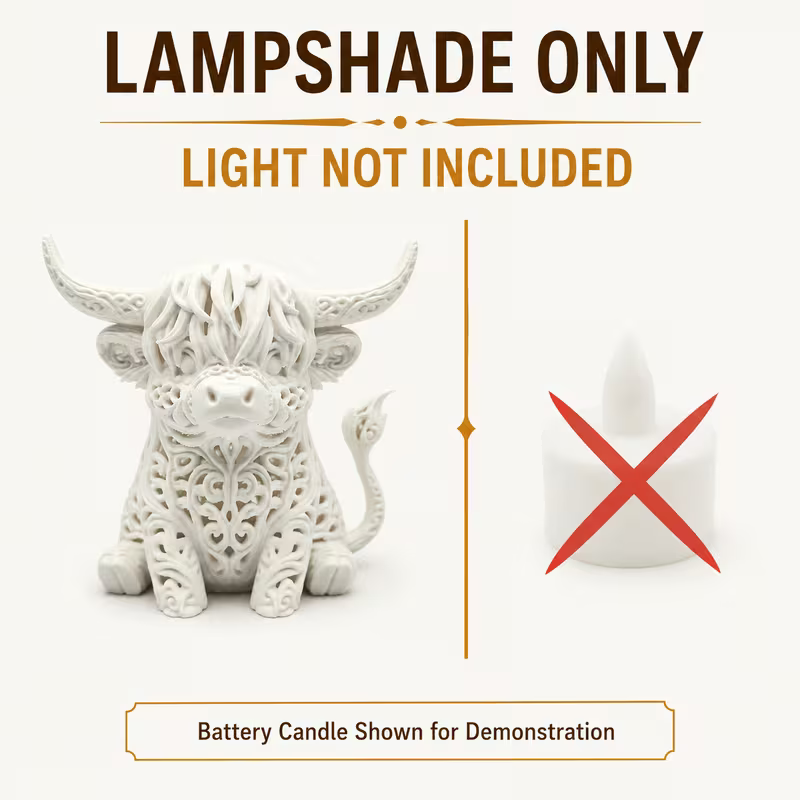 Highland Cow Lampshade