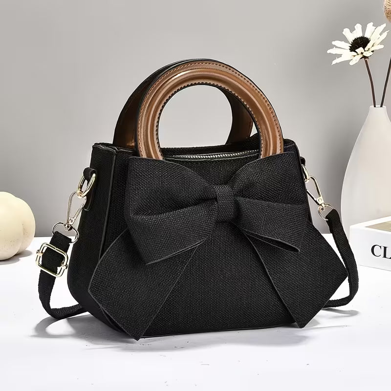 Fashion Bowknot Versatile Minimalist Women's Handbag