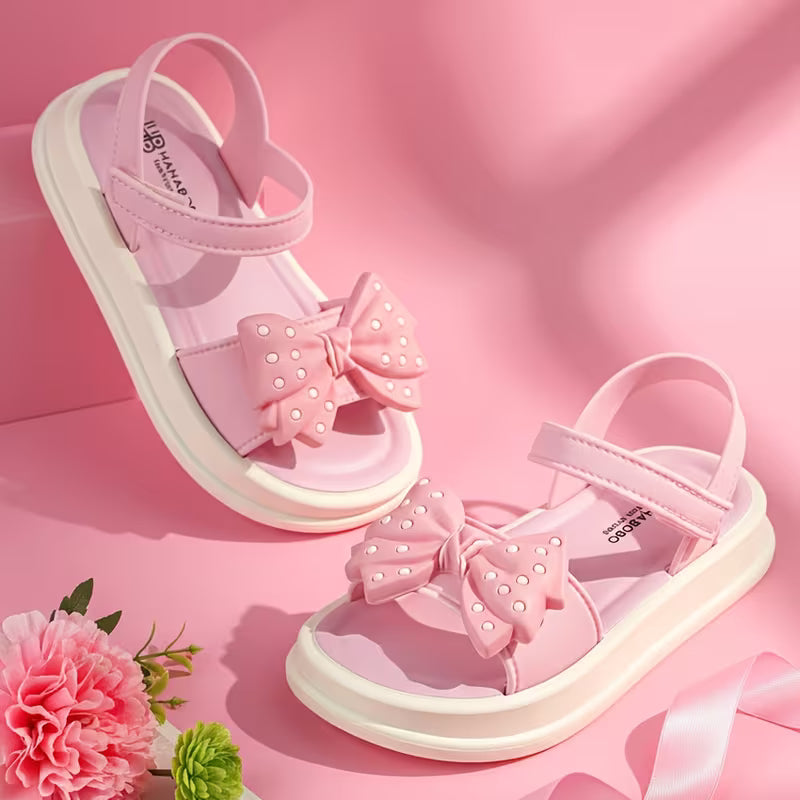 Girls' Fashion Lightweight Comfortable Sandals with Bow Pattern