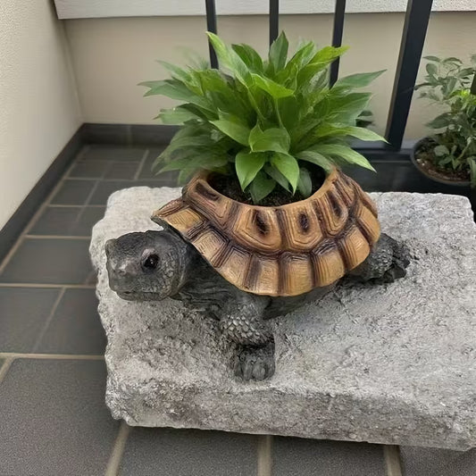 Resin Turtle Shaped Succulent Planter