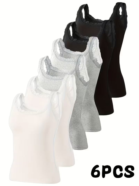 6 PC Lace Camisole