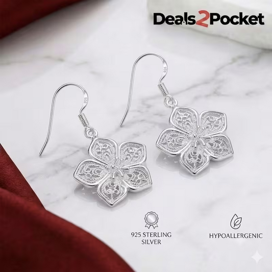 Elegant Sterling Silver Drop Earrings