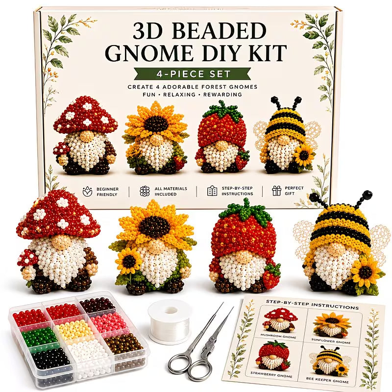 3D Beaded Gnome Craft Kit
