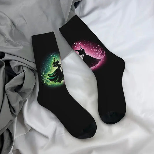 1 Pair Adults Elphaba & Glinda Wicked Compression Socks