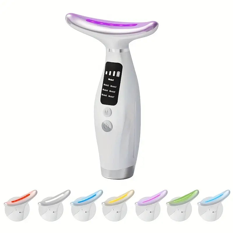 7-in-1 LED Facial Massager & Neck Beauty Device