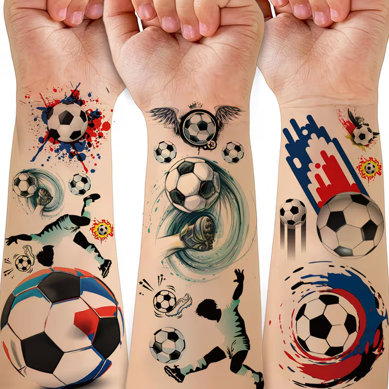 10 Sheets Football Temporary Tattoos