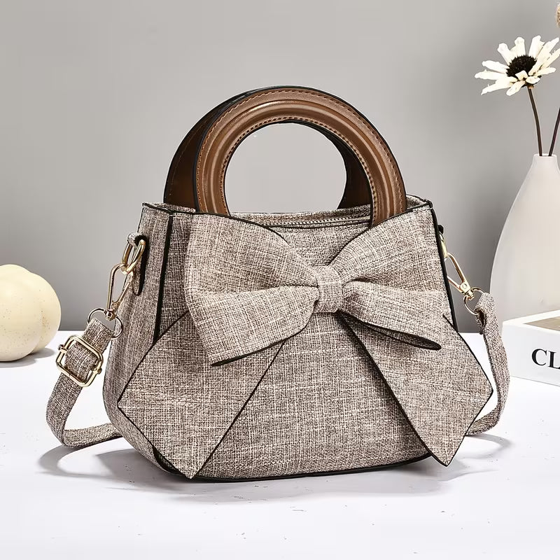 Fashion Bowknot Versatile Minimalist Women's Handbag