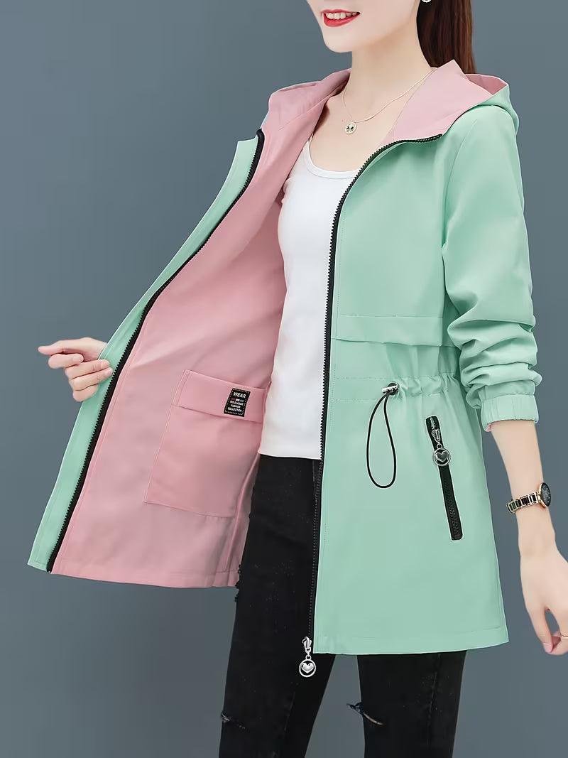 Reversible Women'S Trench Coat Jacket
