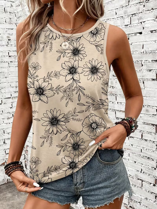 Ladies Sunflower Design Vest