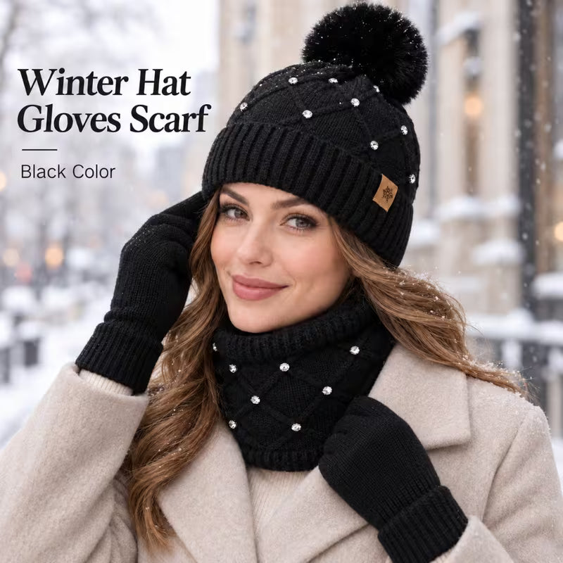 3pcs Winter Warm Set for Women