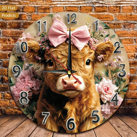 Scottish Highland Cow Wall Clock