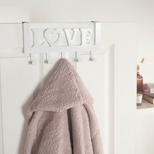 Love Metal Over Door Hook / White